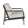 Sunpan Tristen Lounge Chair Nono Cream-Nono Dark Green - Side Angle