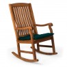 Teak Rocking Chair - Green Cushion