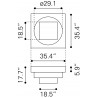 Trani Coffee Table Natural - Dimensions