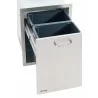 Bull BBQ Slim 10 Gallon Trash Drawer With Trash Can - Top Angled and Opened - Bull BBQ Slim 10 Gallon Trash Drawer With Trash Can - Top Angled and Opened