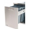 Bull BBQ Slim 10 Gallon Trash Drawer With Trash Can - Side Angled and Opened