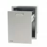 Bull BBQ Slim 10 Gallon Trash Drawer With Trash Can - Semi-Opened Angled View - Bull BBQ Slim 10 Gallon Trash Drawer With Trash Can - Semi-Opened Angled View