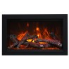 Red  Flame with Logs