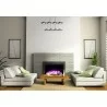 Amantii 30” Fireplace With A Steel Trim and Glass Inlay - 10 Piece Log Set With Remote And Cord - Lifestyle 2 - Amantii 30” Fireplace With A Steel Trim and Glass Inlay - 10 Piece Log Set With Remote And Cord - Lifestyle 2