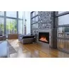 Amantii 33” Fireplace With A Steel Trim and Glass Inlay - 10 Piece Log Set With Remote And Cord - Lifestyle 1 - Amantii 33” Fireplace With A Steel Trim and Glass Inlay - 10 Piece Log Set With Remote And Cord - Lifestyle 1