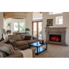 Amantii 44” Fireplace With A Steel Trim and Glass Inlay - 20 Piece Log Set With Remote And Cord - Lifestyle 2