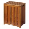 Oceanstar Solid Wood Spa Hamper - Angled