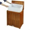 Oceanstar Solid Wood Spa Hamper - Hamper Opened - Oceanstar Solid Wood Spa Hamper - Hamper Opened