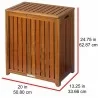 Oceanstar Solid Wood Spa Hamper - Dimensions - Oceanstar Solid Wood Spa Hamper - Dimensions
