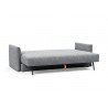  Innovation Living Tripi Sofa Bed - Twist Granite - Fully Folded Angled
