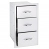 Summerset Grills 17" Triple Drawer - Angled with Opened Drawers