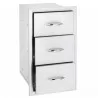 Summerset Grills 17" Triple Drawer - Angled with Opened Drawers - Summerset Grills 17" Triple Drawer - Angled with Opened Drawers