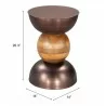 Tripoli Side Table in Bronze- table dimension - Tripoli Side Table in Bronze- table dimension
