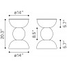 Tripoli Side Table in Bronze- dimension