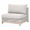 Essentials For Living Tropez Outdoor Modular Armless Sofa Chair - Angled
