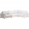 Tropez Outdoor Modular 2-Seat Left Arm Sofa in Taupe - With Set