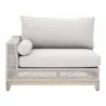 Tropez Outdoor Modular 2-Seat Left Arm Sofa in Taupe - Front - Tropez Outdoor Modular 2-Seat Left Arm Sofa in Taupe - Front