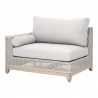 Tropez Outdoor Modular 2-Seat Left Arm Sofa in Taupe - Angled