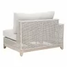 Tropez Outdoor Modular 2-Seat Left Arm Sofa in Taupe - Back Angled - Tropez Outdoor Modular 2-Seat Left Arm Sofa in Taupe - Back Angled