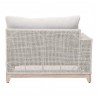 Tropez Outdoor Modular 2-Seat Left Arm Sofa in Taupe - Back