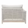 Tropez Outdoor Modular 2-Seat Left Arm Sofa in Taupe - Back - Tropez Outdoor Modular 2-Seat Left Arm Sofa in Taupe - Back