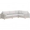 Tropez Outdoor Modular 2-Seat Left Arm Sofa in Taupe - Front