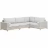 Tropez Outdoor Modular 2-Seat Left Arm Sofa in Taupe - Front - Tropez Outdoor Modular 2-Seat Left Arm Sofa in Taupe - Front