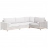 Tropez Outdoor Modular 2-Seat Right Arm Sofa in Taupe - In Set