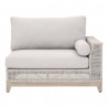 Tropez Outdoor Modular 2-Seat Right Arm Sofa in Taupe - Front