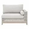 Tropez Outdoor Modular 2-Seat Right Arm Sofa in Taupe - Front Angle - Tropez Outdoor Modular 2-Seat Right Arm Sofa in Taupe - Front Angle