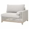 Tropez Outdoor Modular 2-Seat Right Arm Sofa in Taupe - Front Side Angle - Tropez Outdoor Modular 2-Seat Right Arm Sofa in Taupe - Front Side Angle
