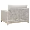 Tropez Outdoor Modular 2-Seat Right Arm Sofa in Taupe - Back Side Angled - Tropez Outdoor Modular 2-Seat Right Arm Sofa in Taupe - Back Side Angled