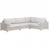 Tropez Outdoor Modular 2-Seat Right Arm Sofa in Taupe - With Set