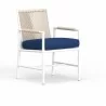 Sabbia Dining Chair in Echo Midnight, No Welt - Front Side Angle - Sabbia Dining Chair in Echo Midnight, No Welt - Front Side Angle