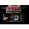 TrueFlame Deluxe Cart With Fold-Down Side Shelves - Cart Open