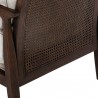 Sunpan Fedele Lounge Chair - Saloon Light Grey Leather - Back Seat Closeup Angle