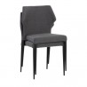Sunpan James Stackable Dining Chair in City Grey - Set of Two - Front Side Angle