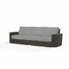 Montecito Sofa in Canvas Granite w/ Self Welt - Front Side Angle - Montecito Sofa in Canvas Granite w/ Self Welt - Front Side Angle