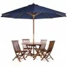 6 Piece Folding Table Set - Blue - 6 Piece Folding Table Set - Blue