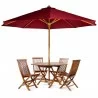 6 Piece Folding Table Set - Red - 6 Piece Folding Table Set - Red