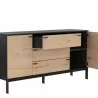 Sunpan Rosso Sideboard Medium - Front Side Opened Angle - Sunpan Rosso Sideboard Medium - Front Side Opened Angle