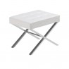 Sunpan Mercer Stool - White - Front Side Angle