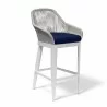 Miami Barstool in Echo Midnight w/ Self Welt - Front Side Angle - Miami Barstool in Echo Midnight w/ Self Welt - Front Side Angle