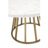 Turino Carrera 54 Round Dining Table Base - Brushed Gold - Top View