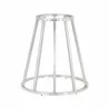 Turino Carrera 54 Round Dining Table Base - Brushed Stainless Steel - Side - Turino Carrera 54 Round Dining Table Base - Brushed Stainless Steel - Side