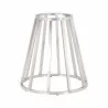 Turino Carrera 54 Round Dining Table Base - Brushed Stainless Steel - Front - Turino Carrera 54 Round Dining Table Base - Brushed Stainless Steel - Front