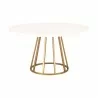 Essentials For Living Turino Concrete 54" Round Dining Table Top - In Walnut Frame - Essentials For Living Turino Concrete 54" Round Dining Table Top - In Walnut Frame