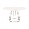 Essentials For Living Turino Concrete 54" Round Dining Table Top - In White Frame
