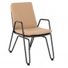 Woodard Turner Dining Armchair with Optional Cushion - Angled