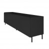 Manhattan Comfort Mid-Century Modern Bogardus 70.86 TV Stand with 4 Shelves Black Side